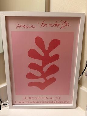 DORM CLEAR OUT - Pink poster and frame